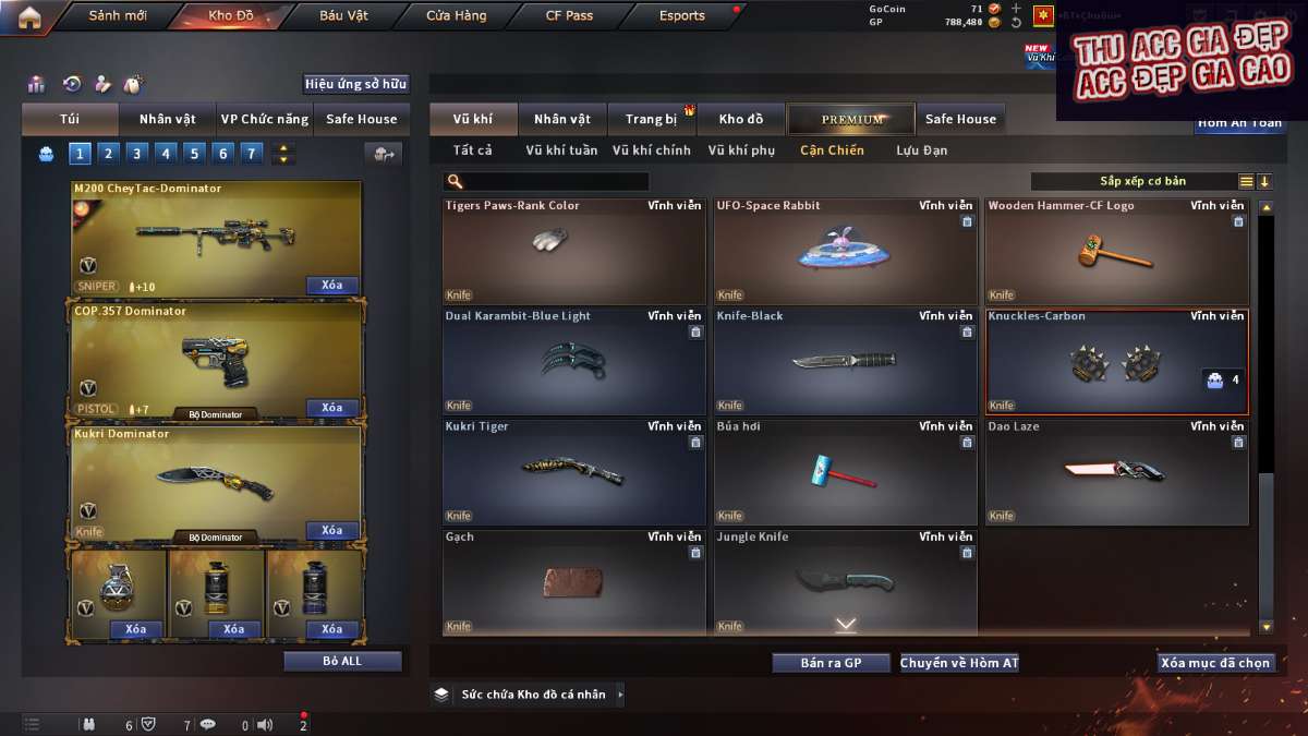 shop acc cf uy tin gia re